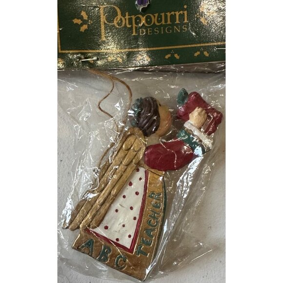 Potpourri Designs ABC Teacher Angel Ornament Multicolored (NEW IN PACKAGE) - Picture 3 of 9